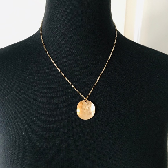 Evie Hand Hammered Rice-Bowl Shaped Necklace - Picture 2 of 2